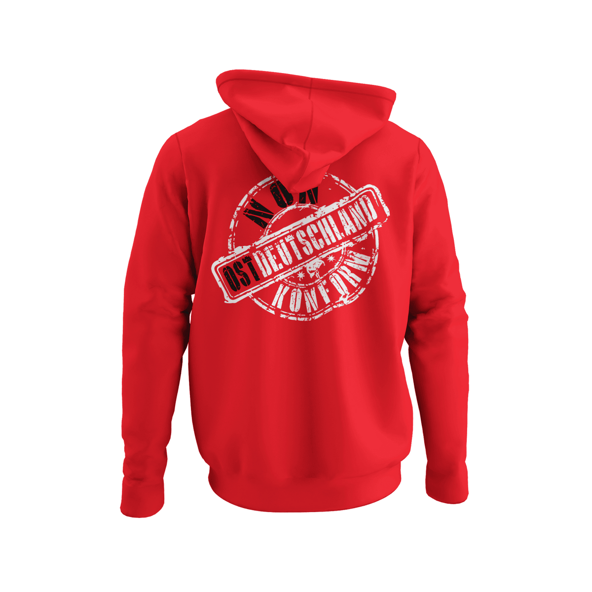 bestickter Hoodie Ostdeutschland/Nonkonform Stempel