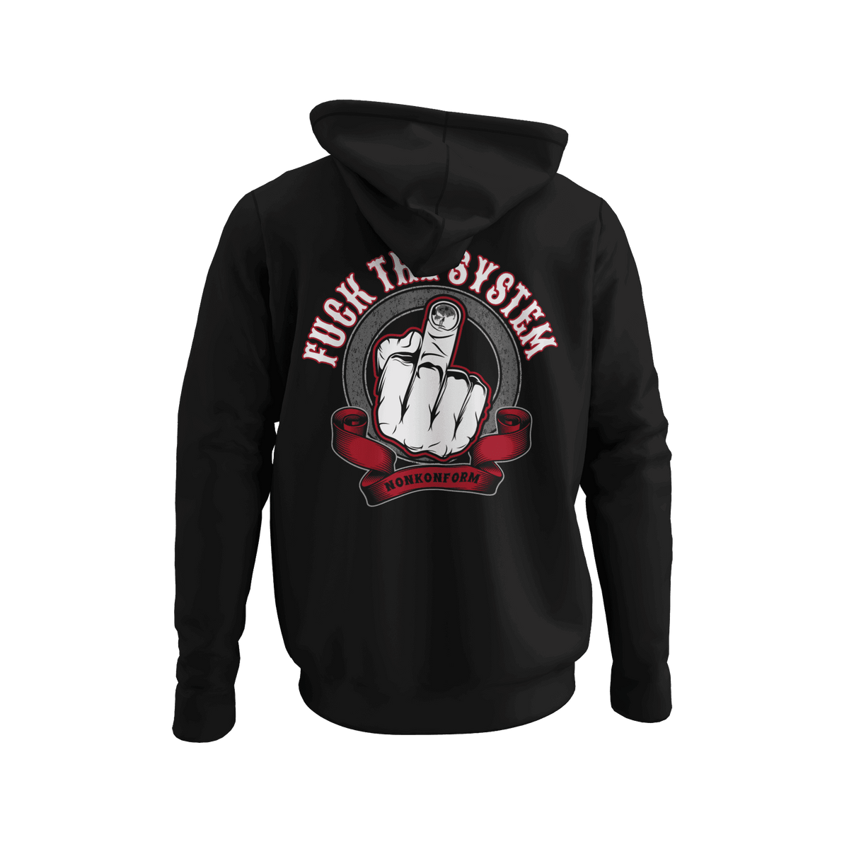 bestickter Hoodie Fuck The System